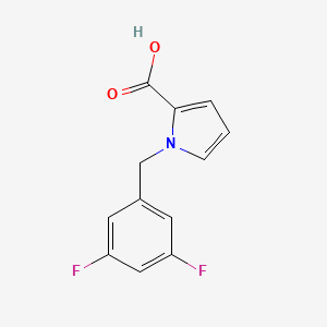 molecular formula C12H9F2NO2 B1472409 1-[(3,5-difluorophenyl)methyl]-1H-pyrrole-2-carboxylic acid CAS No. 1504724-23-5