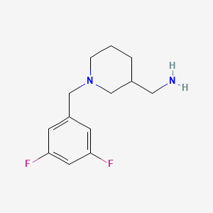 {1-[(3,5-Difluorophenyl)methyl]piperidin-3-yl}methanamine