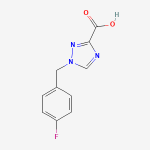 molecular formula C10H8FN3O2 B1472416 1-(4-氟苄基)-1H-1,2,4-三唑-3-羧酸 CAS No. 1780152-09-1