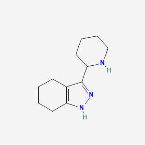 molecular formula C12H19N3 B1472423 3-(piperidin-2-yl)-4,5,6,7-tetrahydro-1H-indazole CAS No. 1552265-98-1