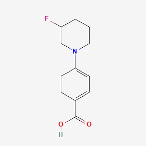 molecular formula C12H14FNO2 B1472424 4-(3-Fluoropiperidin-1-yl)benzoic acid CAS No. 1546332-04-0