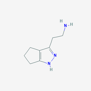 molecular formula C8H13N3 B1472432 2-(2,4,5,6-四氢环戊并[c]吡唑-3-基)乙胺 CAS No. 1083368-50-6