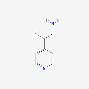 molecular formula C7H9FN2 B1472435 2-氟-2-(吡啶-4-基)乙胺 CAS No. 1551365-81-1