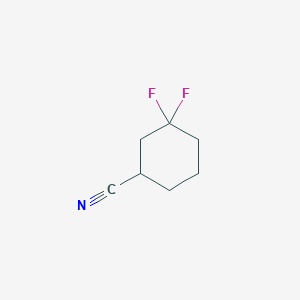 molecular formula C7H9F2N B1472444 3,3-Difluorocyclohexanecarbonitrile CAS No. 122808-14-1