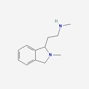 molecular formula C12H18N2 B1472447 N-methyl-2-(2-methylisoindolin-1-yl)ethan-1-amine CAS No. 1557851-84-9