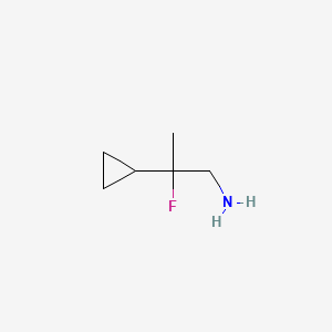 molecular formula C6H12FN B1472448 2-Cyclopropyl-2-fluoropropan-1-amine CAS No. 1547758-30-4