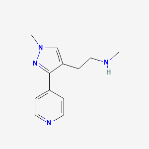 N-methyl-2-(1-methyl-3-(pyridin-4-yl)-1H-pyrazol-4-yl)ethan-1-amine