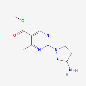 Methyl 2-(3-aminopyrrolidin-1-yl)-4-methylpyrimidine-5-carboxylate
