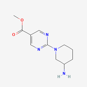 molecular formula C11H16N4O2 B1472455 Methyl 2-(3-aminopiperidin-1-yl)pyrimidine-5-carboxylate CAS No. 1780281-73-3