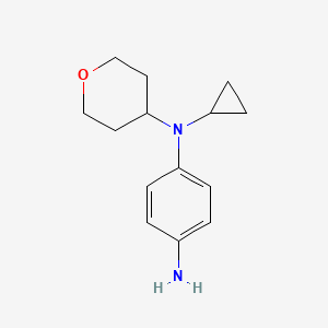 molecular formula C14H20N2O B1472466 N1-cyclopropyl-N1-(tetrahydro-2H-pyran-4-yl)benzene-1,4-diamine CAS No. 1780258-76-5