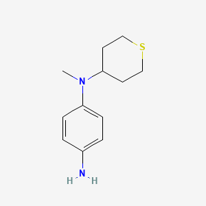 molecular formula C12H18N2S B1472468 N1-methyl-N1-(tetrahydro-2H-thiopyran-4-yl)benzene-1,4-diamine CAS No. 1784330-78-4