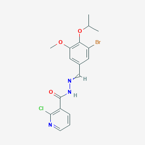 N-[(3-bromo-5-methoxy-4-propan-2-yloxy-phenyl)methylideneamino]-2-chloro-pyridine-3-carboxamide