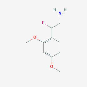 molecular formula C10H14FNO2 B1472474 2-(2,4-二甲氧基苯基)-2-氟乙基胺 CAS No. 1558194-89-0