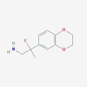 2-(2,3-Dihydro-1,4-benzodioxin-6-yl)-2-fluoropropan-1-amine