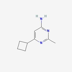 molecular formula C9H13N3 B1472477 6-Cyclobutyl-2-methylpyrimidin-4-amine CAS No. 1412954-95-0