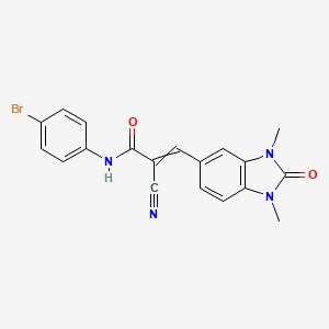 N-(4-bromophenyl)-2-cyano-3-(1,3-dimethyl-2-oxo-benzoimidazol-5-yl)prop-2-enamide