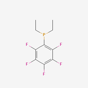 molecular formula C10H10F5P B14724776 Diethyl(pentafluorophenyl)phosphane CAS No. 5489-24-7