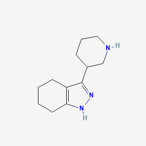 molecular formula C12H19N3 B1472479 3-(piperidin-3-yl)-4,5,6,7-tetrahydro-1H-indazole CAS No. 1557657-64-3