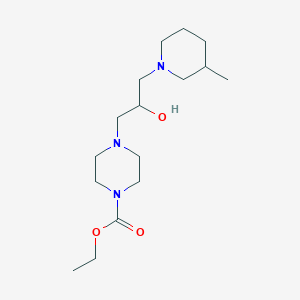 Ethyl 4-[2-hydroxy-3-(3-methylpiperidin-1-yl)propyl]piperazine-1-carboxylate