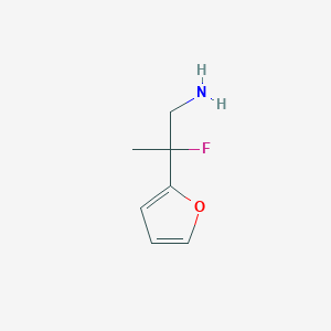 molecular formula C7H10FNO B1472483 2-Fluoro-2-(furan-2-yl)propan-1-amine CAS No. 1547064-96-9