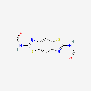 molecular formula C12H10N4O2S2 B14724878 N-(2-acetamido-[1,3]thiazolo[5,4-f][1,3]benzothiazol-6-yl)acetamide CAS No. 6041-67-4