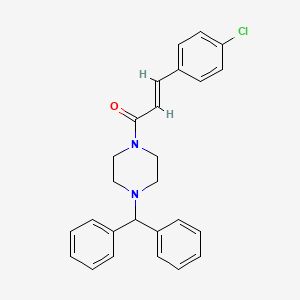 (2E)-3-(4-chlorophenyl)-1-[4-(diphenylmethyl)piperazin-1-yl]prop-2-en-1-one