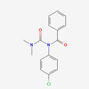 molecular formula C16H15ClN2O2 B14724927 N-(4-Chlorophenyl)-N-(dimethylcarbamoyl)benzamide CAS No. 13113-43-4