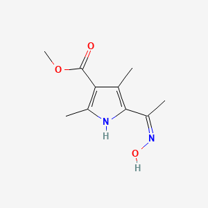 molecular formula C10H14N2O3 B14724928 methyl 5-[(Z)-N-hydroxy-C-methylcarbonimidoyl]-2,4-dimethyl-1H-pyrrole-3-carboxylate CAS No. 6297-15-0