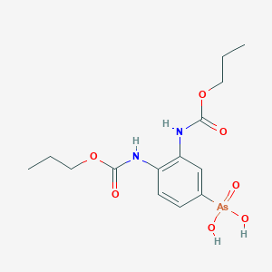 molecular formula C14H21AsN2O7 B14724931 [3,4-Bis(propoxycarbonylamino)phenyl]arsonic acid CAS No. 6961-37-1