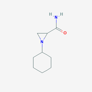 molecular formula C9H16N2O B14724964 1-Cyclohexylaziridine-2-carboxamide CAS No. 6336-74-9