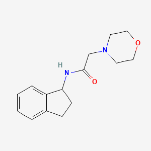 molecular formula C15H20N2O2 B14724984 N-(2-Morpholinoacetyl)-1-indanamine CAS No. 6520-54-3