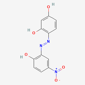 molecular formula C12H9N3O5 B14724989 3-Hydroxy-4-[2-(2-hydroxy-5-nitrophenyl)hydrazinylidene]cyclohexa-2,5-dien-1-one CAS No. 6370-36-1