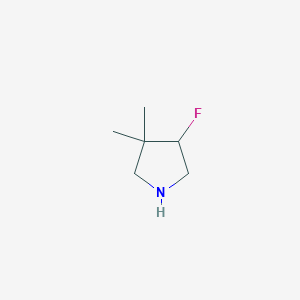 molecular formula C6H12FN B1472502 4-Fluoro-3,3-dimethylpyrrolidine CAS No. 1780148-99-3