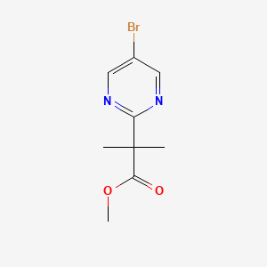 molecular formula C9H11BrN2O2 B1472503 2-(5-溴嘧啶-2-基)-2-甲基丙酸甲酯 CAS No. 1364718-88-6