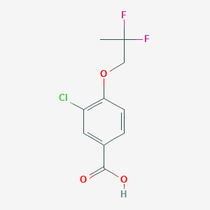 molecular formula C10H9ClF2O3 B1472504 3-氯-4-(2,2-二氟丙氧基)苯甲酸 CAS No. 1476028-07-5