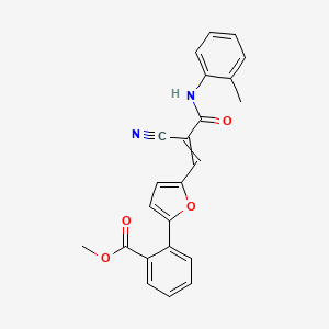 Methyl 2-{5-[2-cyano-3-(2-methylanilino)-3-oxoprop-1-en-1-yl]furan-2-yl}benzoate