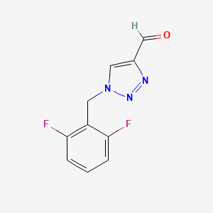 molecular formula C10H7F2N3O B1472507 1-(2,6-二氟苄基)-1H-1,2,3-三唑-4-甲醛 CAS No. 1592615-24-1