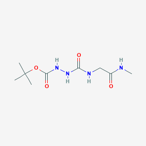 molecular formula C9H18N4O4 B1472508 tert-Butyl 2-({[2-(methylamino)-2-oxoethyl]amino}carbonyl)-1-hydrazinecarboxylate CAS No. 2168096-49-7