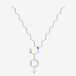 molecular formula C34H62ClNO B14725121 1-(4-Chlorophenyl)-2-(ditridecylamino)ethanol CAS No. 5430-74-0