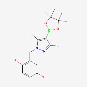 molecular formula C18H23BF2N2O2 B1472513 1-(2,5-二氟苄基)-3,5-二甲基-4-(4,4,5,5-四甲基-[1,3,2]二氧杂硼环-2-基)-1H-吡唑 CAS No. 1450642-71-3