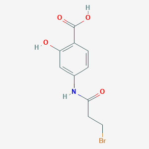 molecular formula C10H10BrNO4 B14725149 4-[(3-Bromopropanoyl)amino]-2-hydroxybenzoic acid CAS No. 6951-41-3