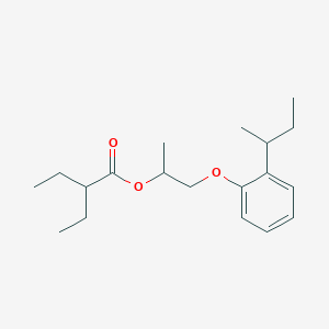 molecular formula C19H30O3 B14725163 1-(2-Butan-2-ylphenoxy)propan-2-yl 2-ethylbutanoate CAS No. 5460-44-6