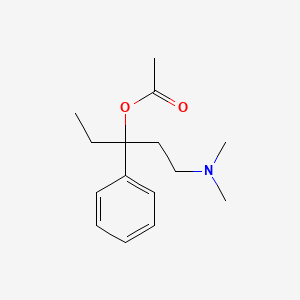 1-(Dimethylamino)-3-phenylpentan-3-yl acetate