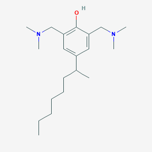 molecular formula C20H36N2O B14725195 2,6-Bis[(dimethylamino)methyl]-4-(octan-2-yl)phenol CAS No. 5414-84-6