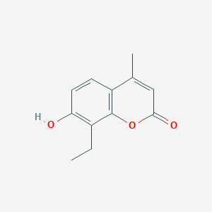 molecular formula C12H12O3 B14725199 8-Ethyl-7-hydroxy-4-methyl-2H-1-benzopyran-2-one CAS No. 13830-65-4