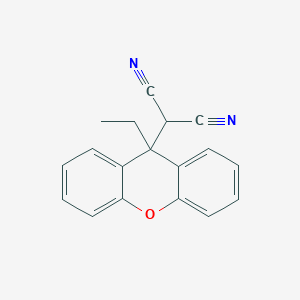 molecular formula C18H14N2O B14725206 (9-Ethyl-9h-xanthen-9-yl)propanedinitrile CAS No. 6360-73-2