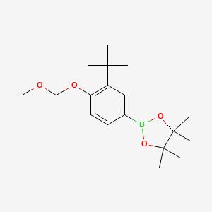 molecular formula C18H29BO4 B1472521 2-(3-tert-Butyl-4-methoxymethoxy-phenyl)-4,4,5,5-tetramethyl-[1,3,2]dioxaborolane CAS No. 1442430-86-5
