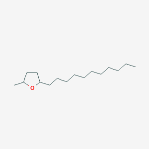 molecular formula C16H32O B14725240 2-Methyl-5-undecyltetrahydrofuran CAS No. 5410-23-1