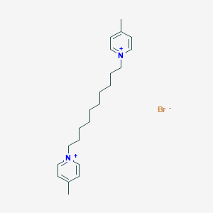 molecular formula C22H34BrN2+ B14725245 4-Methyl-1-[10-(4-methylpyridin-1-ium-1-yl)decyl]pyridin-1-ium;bromide CAS No. 6275-34-9