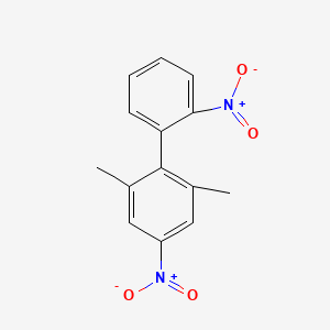 molecular formula C14H12N2O4 B14725246 1,3-Dimethyl-5-nitro-2-(2-nitrophenyl)benzene CAS No. 6311-61-1